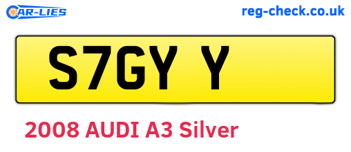 S7GYY are the vehicle registration plates.