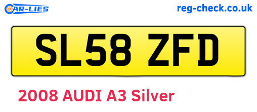 SL58ZFD are the vehicle registration plates.