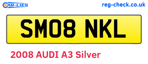 SM08NKL are the vehicle registration plates.