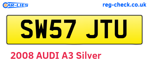 SW57JTU are the vehicle registration plates.