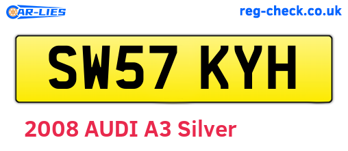 SW57KYH are the vehicle registration plates.