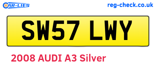 SW57LWY are the vehicle registration plates.