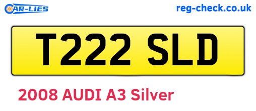 T222SLD are the vehicle registration plates.