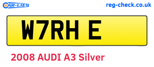 W7RHE are the vehicle registration plates.