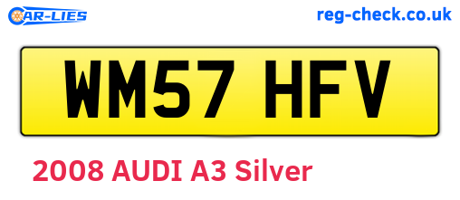 WM57HFV are the vehicle registration plates.