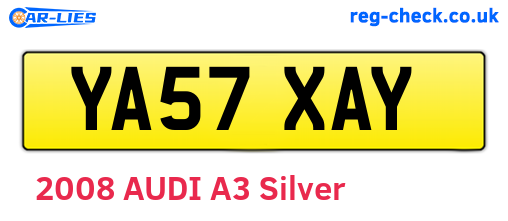 YA57XAY are the vehicle registration plates.