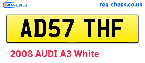 AD57THF are the vehicle registration plates.
