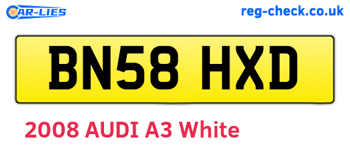 BN58HXD are the vehicle registration plates.