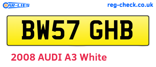 BW57GHB are the vehicle registration plates.