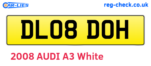 DL08DOH are the vehicle registration plates.