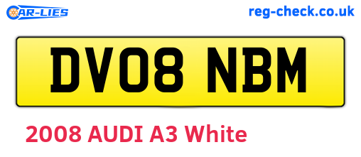 DV08NBM are the vehicle registration plates.