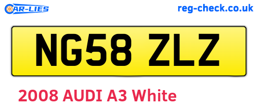 NG58ZLZ are the vehicle registration plates.