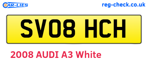 SV08HCH are the vehicle registration plates.