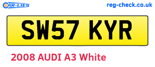 SW57KYR are the vehicle registration plates.