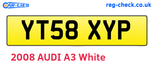 YT58XYP are the vehicle registration plates.