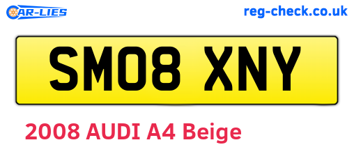 SM08XNY are the vehicle registration plates.