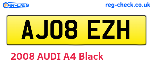 AJ08EZH are the vehicle registration plates.