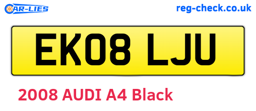 EK08LJU are the vehicle registration plates.