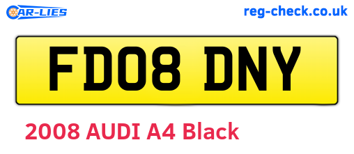 FD08DNY are the vehicle registration plates.