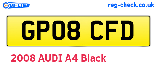 GP08CFD are the vehicle registration plates.