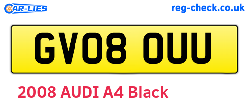 GV08OUU are the vehicle registration plates.