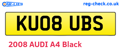 KU08UBS are the vehicle registration plates.