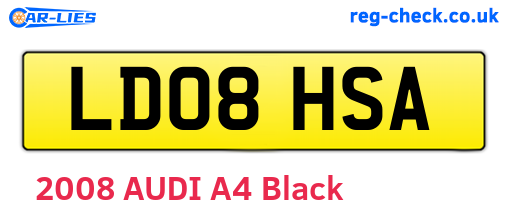 LD08HSA are the vehicle registration plates.