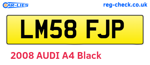 LM58FJP are the vehicle registration plates.