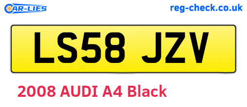 LS58JZV are the vehicle registration plates.