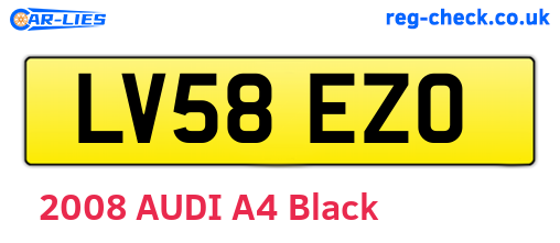 LV58EZO are the vehicle registration plates.