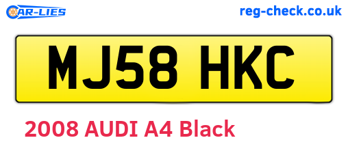 MJ58HKC are the vehicle registration plates.