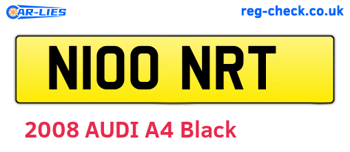 N100NRT are the vehicle registration plates.