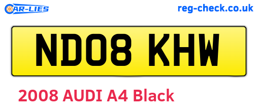 ND08KHW are the vehicle registration plates.