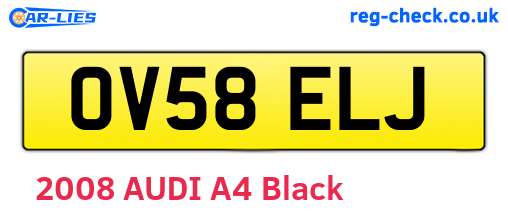 OV58ELJ are the vehicle registration plates.