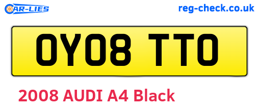 OY08TTO are the vehicle registration plates.