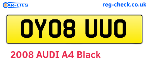 OY08UUO are the vehicle registration plates.