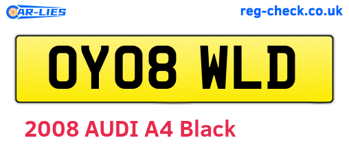 OY08WLD are the vehicle registration plates.