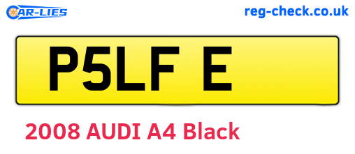 P5LFE are the vehicle registration plates.