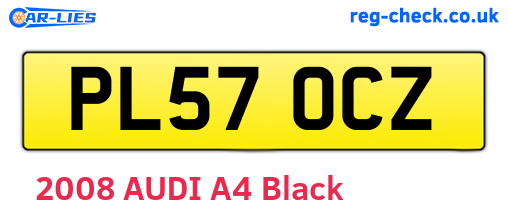 PL57OCZ are the vehicle registration plates.
