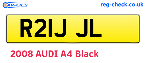 R21JJL are the vehicle registration plates.