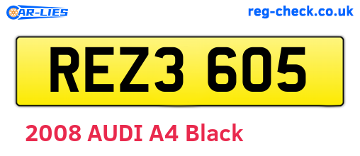 REZ3605 are the vehicle registration plates.