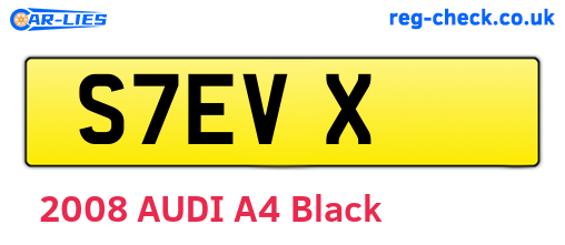S7EVX are the vehicle registration plates.