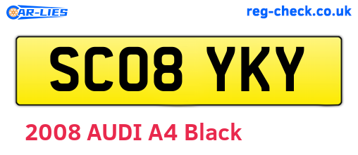 SC08YKY are the vehicle registration plates.