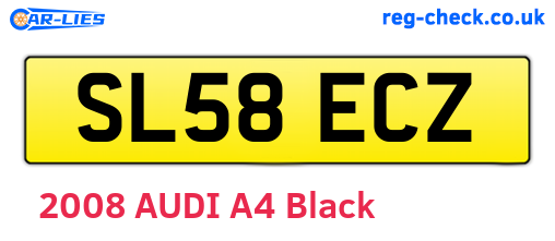 SL58ECZ are the vehicle registration plates.