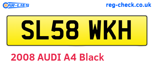 SL58WKH are the vehicle registration plates.