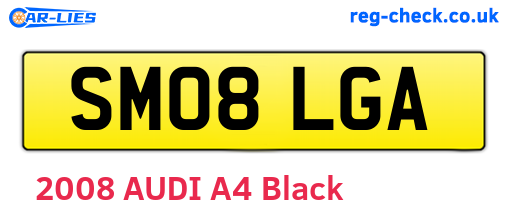 SM08LGA are the vehicle registration plates.