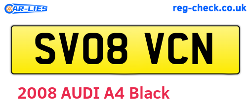 SV08VCN are the vehicle registration plates.
