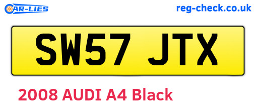 SW57JTX are the vehicle registration plates.