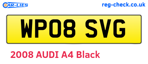 WP08SVG are the vehicle registration plates.