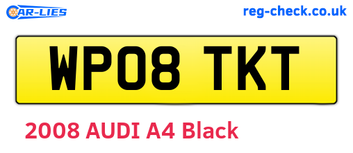 WP08TKT are the vehicle registration plates.